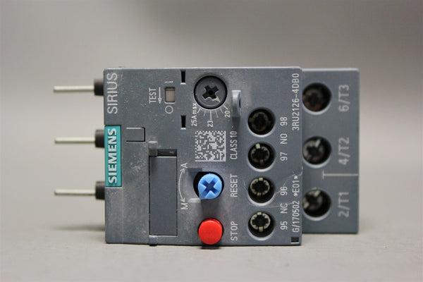 UNUSED SIEMENS SIRUIS THERMAL OVERLOAD RELAY 3RU2126-4DB0
