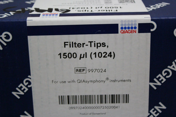 NEW BOX OF QIAGEN FILTER TIPS 1500 ul (1024) 1500ul 997024