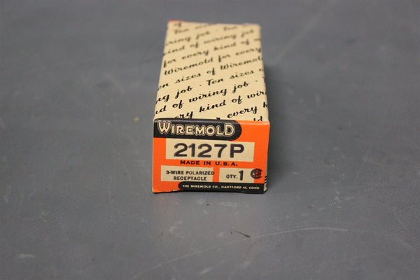 VINTAGE UNUSED WIREMOLD BAKELITE ELECTRICAL RECEPTACLE SOCKET 2127P