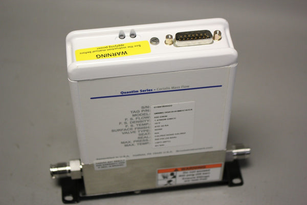 UNUSD BROOKS INSTRUMENTS QUANTUM SERIES CORIOLIS MASS FLOW CONTROLLER QMB