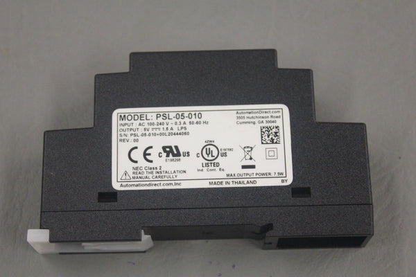 RHINO AUTOMATION DIRECT INDUSTRIAL POWER SUPPLY PSL-05-010