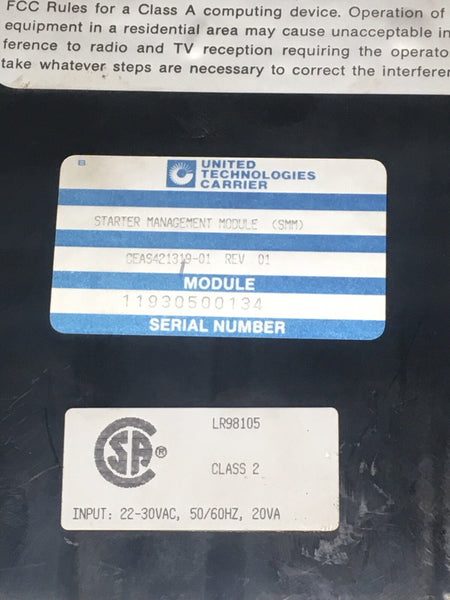 United Technologies CESO121319-01 rev 1 Starter Management Module 