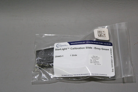 NEW POLYSCIENCES STARLIGHT ENVY GREEN CALIBRATION SLIDE 25443-1 12/21/2023