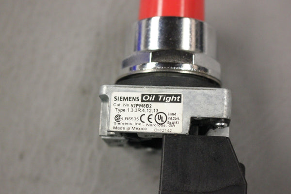 SIEMENS PUSH BUTTON RED 52PM8B2