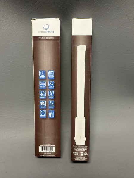 2- Green Creative Titanium LED Series  Product: 57963 PLS-GX23-6W-3000K-HYB