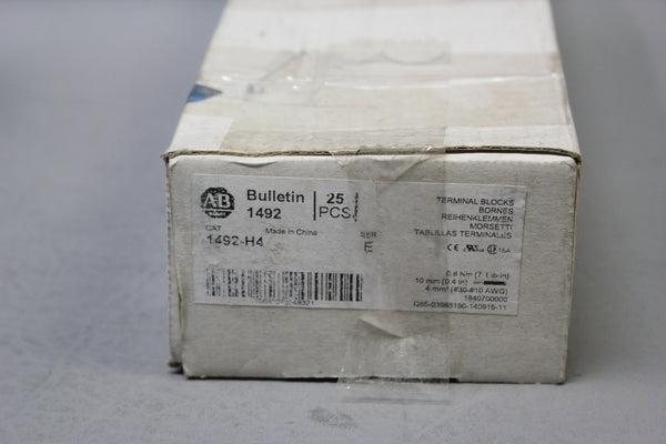 25 NEW ALLEN BRADLEY TERMINAL/FUSE BLOCKS 1492-H4 E