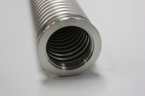 39" Long Stainless Steel Bellows Flexible Tube Hose High Vacuum Fitting