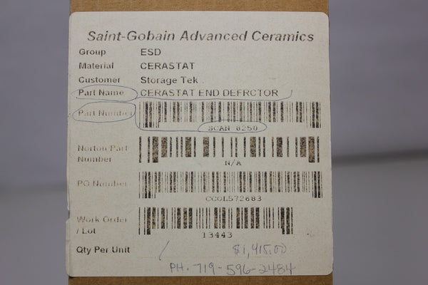 Saint Gobain Ceramics Cerastat End Defractor SCAN 8250