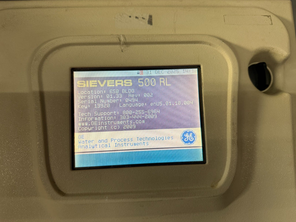 GE SIEVERS 500 RL TOC ANALYZER TOTAL ORGANIC CARBON