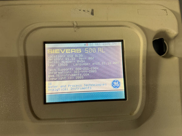 GE SIEVERS 500 RL TOC ANALYZER TOTAL ORGANIC CARBON