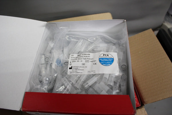 NEW CASE OF 1000 SARSTEDT 2ml MICRO TUBES PCR-PT 72.694.406