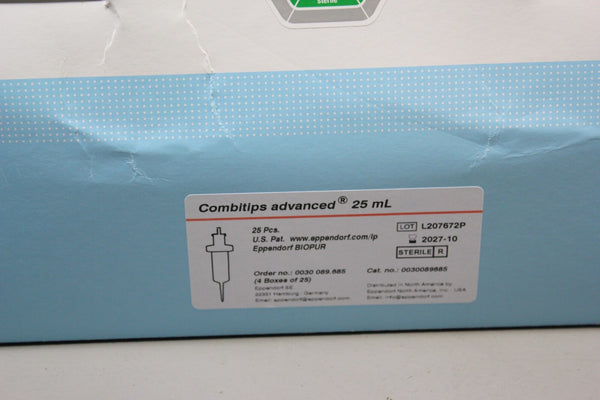 NEW EPPENDORF COMBITIPS ADVANCED 25 ML 0030089685 25 QTY