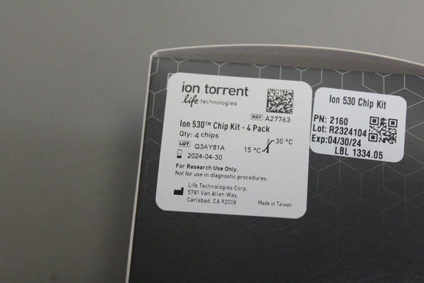 NEW THERMO FISHER ION TORRENT ION 530 CHIP KIT, 4 PACK