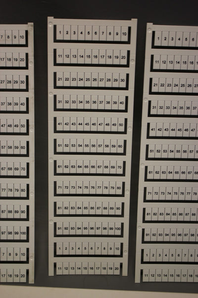 5PC NEW ALLEN BRADLEY MARKER CARDS 1492-M6X12H1-100