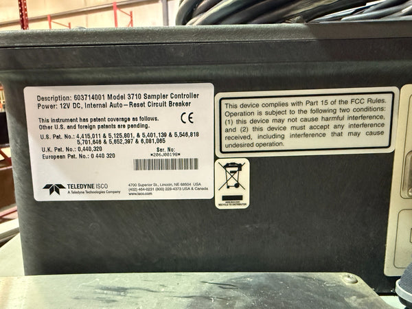 TELEDYNE ISCO PORTABLE LIQUID SAMPLER   P/N: 3710