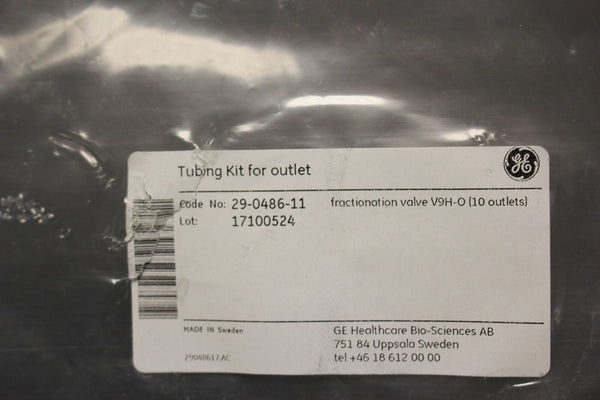 NEW GE CYTIVA tubing kit for outlet V9H-O 29-0486-11