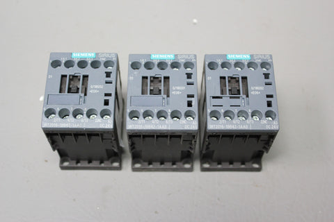 3 UNUSED SIEMENS CONTACTORS 3RT2016-1BB42-1AA0
