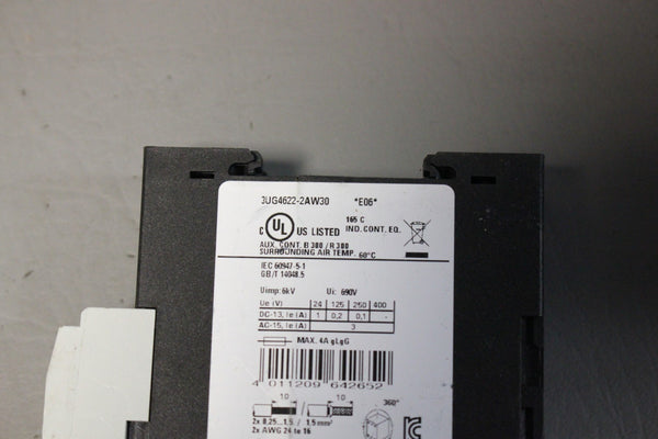 SIEMENS DIGITAL CURRENT MONITORING RELAY 3UG4622-2AW30