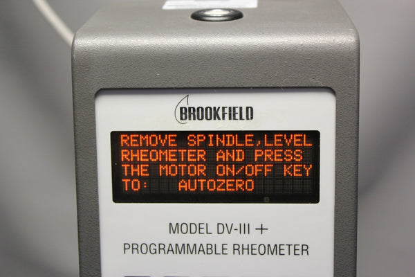 BROOKFIELD PROGRAMMABLE RHEOMETER WITH BASE UNIT DV-III+
