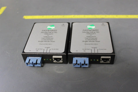2 DIGI FAST TWIST FAST ETHERNET CONVERTER MIL 190(S12-1-119D)