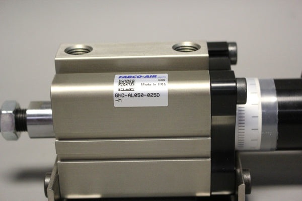 NEW FABCO AIR CYLINDER WITH DIAL A STROKE PRECISION ADJUSTER GND-AL050-025D-M