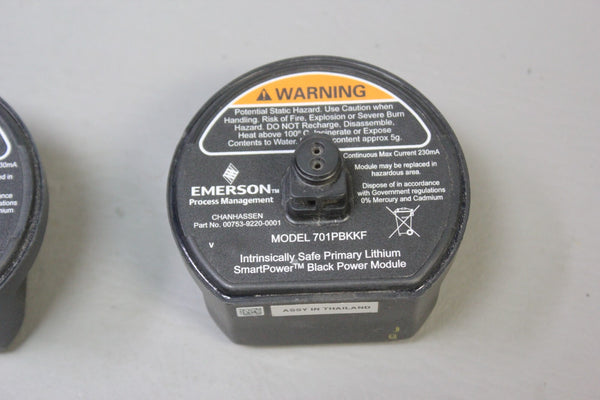 LOT OF 3 EMERSON LITHIUM SMARTPOWER BLACK POWER PACK MODULES  701PBKKF