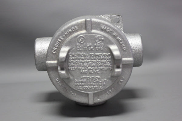 NEW CROUSE HINDS EAJT36, 1" HUB, ALUMINUM, T-TYPE EXPLOSIONPROOF OUT LET BOX
