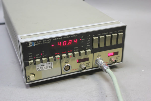 HP  OPTICAL AVERAGE POWER METER WITH OPTICAL HEAD 8152A & 81521B