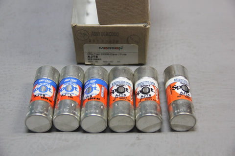 6 NEW FERAAZ MERSEN AMP TRAP 2000 SMART SPOT 8A 600V  CLASS J FUSES AJT8