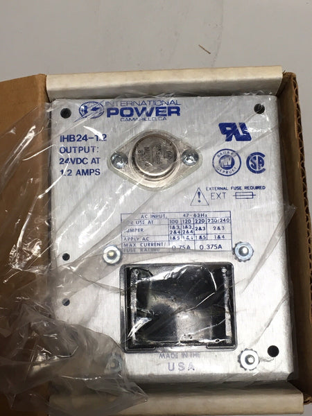 International Power IHB24-1.2 24vdc  Power Supply NEW 