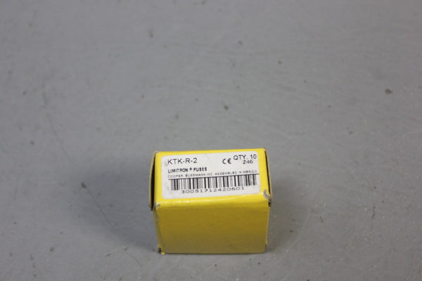 1 BOX OF 10 NEW BUSSMANN BUSS KTK-R-2 FUSES