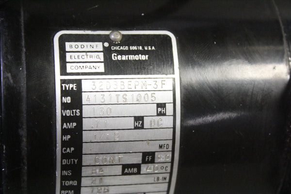 BODINE GEARMOTOR  P/N: 32D3BEPM-3F