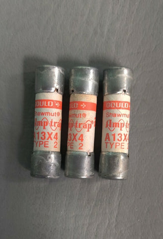 shawmut gould a13x4-2 Fuses lot of 3 NEW