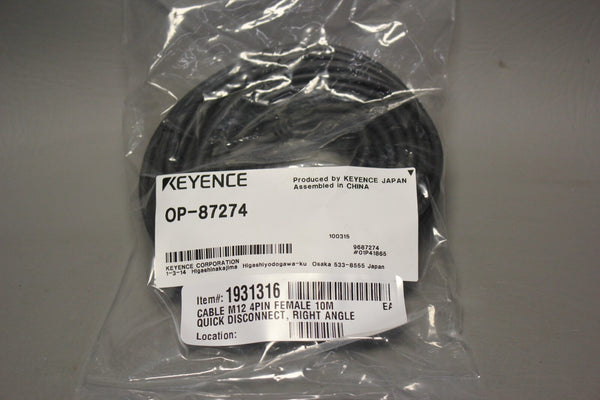 KEYENCE NEW  OP-87274 CONNECTOR CABLE