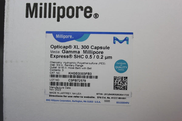 NEW BOX OF 3 MILLIPORE OPTICAP XL 300 CAPSULE (GAMMA) KHGEG003FB3
