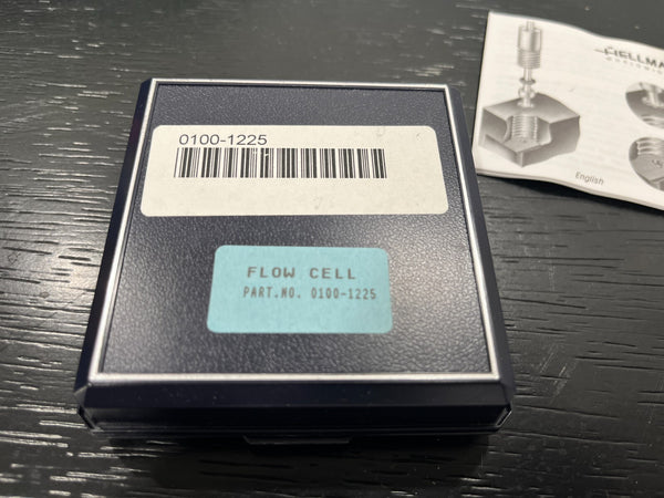 New Helma Flow Cell Quartz Light Path for Spectroscopy 0100-1225 QS 1.000