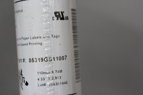 8 NEW ZEBRA WAX RIBBON 05319GS11007 4.33" x 2.913"