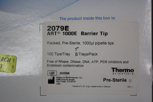 500 NEW THERMO ART 1000E BARRIER TIP 100uL PIPETTE TIPS 2079E