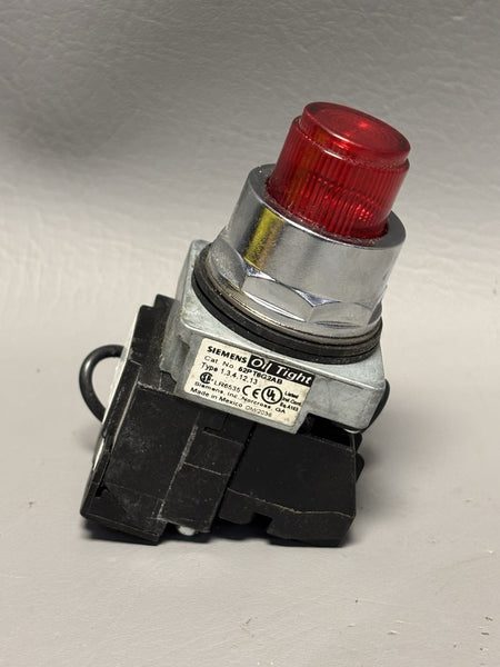 SIEMENS 52PT6G2ABILLUMINATED RED PUSHBUTTON