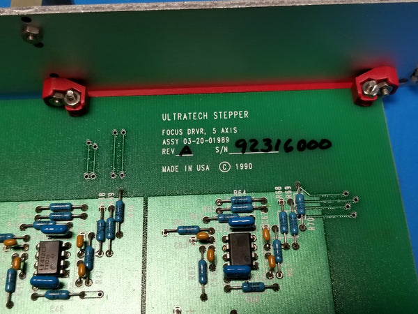 Ultratech Stepper WAS Driver 5 Axis Focus Driver Board 03-20-01989 Rev. A