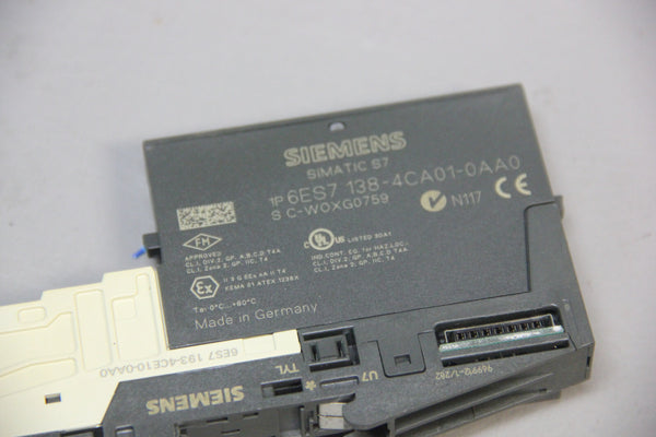 SIEMENS SIMATIC MODULE WITH BASE 6ES7 138-4CA01-0AA0