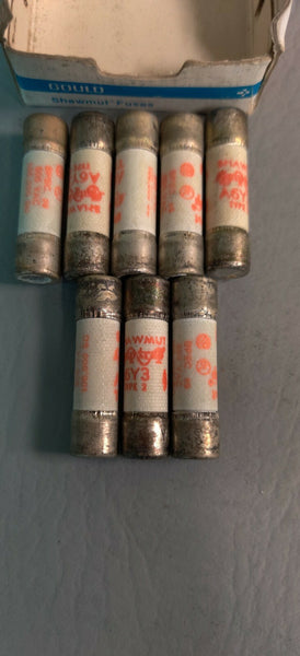 Lot of 8 GOULD SHAWMUT A6Y3 Fuses new