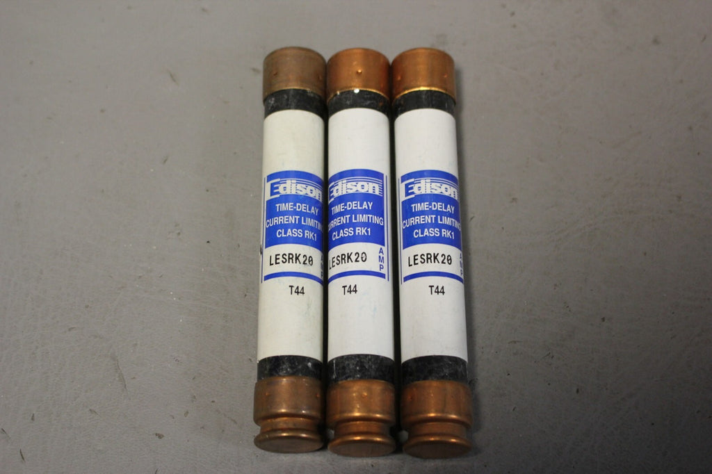 UNUSED EDISON LESRK20  TIME DELAY FUSES LOT  OF 3