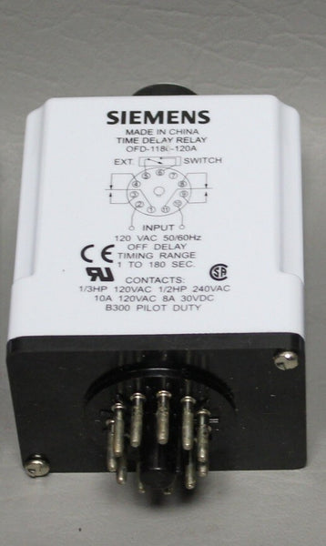 SIEMENS TIME DELAY RELAY OFD-1180-120A