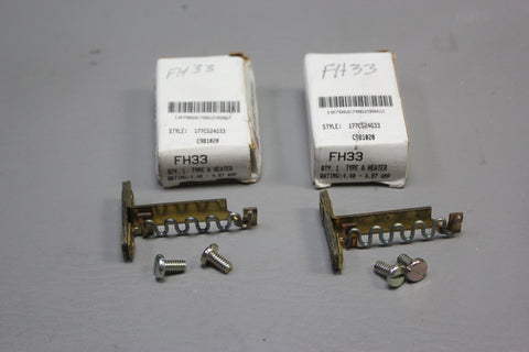 2 NEW CUTLER HAMMER THERMAL UNIT OVERLOAD HEATER HEAT COIL FH33