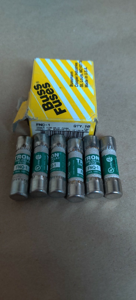BUSS  tron time delay fuse FNQ-1 Lot of 6 