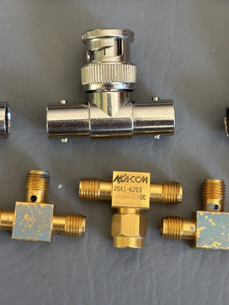 LOT OF 11- POMONA, Y & R, KEYSIGHT TECH 3284 BNC TEE ADAPTER COAXIAL ETC.