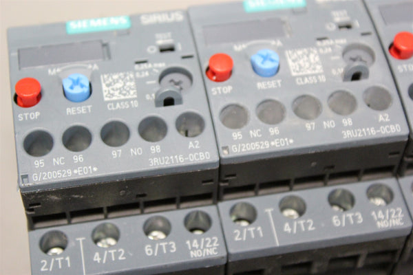 Lot of 3 UNUSED SIEMENS OVERLOAD RELAY  3RU2116-0CB0 