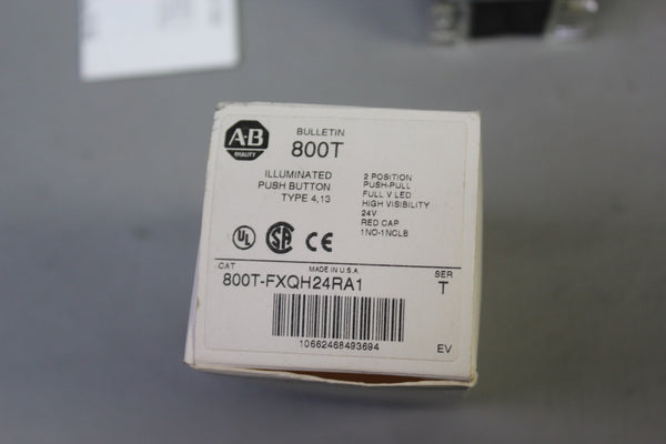 NEW ALLEN BRADLEY ILLUMINATED PUSHBUTTON  800T-FXQH24RA1 SER. T