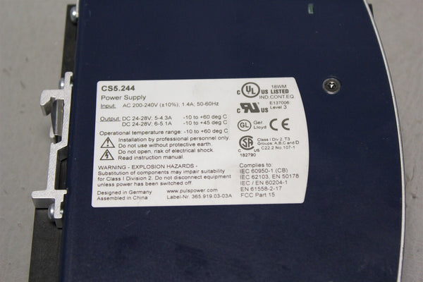 PULS POWER SUPPLY CS5.244 